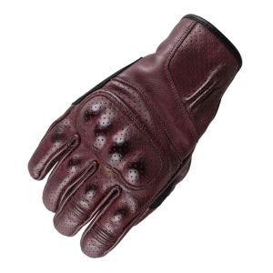Guante de moto vintage Invictus El Canalla GRANATE 