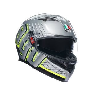 CASCO AGV K3 AGV E2206 FORTIFY GREY/BLACK/YELLOW FLUO