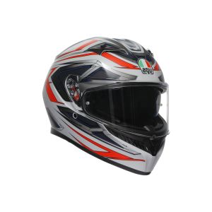 CASCO AGV K3 AGV E2206 MPLK SPACE MATT WHITE/RED FLUO