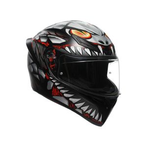 CASCO AGV K1S E2206 LYZARD MATT BLACK/GREY/RED