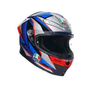 CASCO AGV K6 S AGV E2206 SLASHCUT BLACK/BLUE/RED