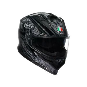 CASCO AGV K7 AGV E2206 MPLK DAMASCUS BLACK/SILVER