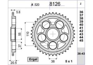 CORONA PROF. DUCATI 41 D mod 8126