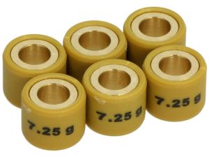 Rodillos contrapesos variador 6 unidades de 15x12 mm, 7,25 g