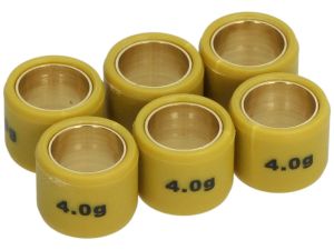 Rodillos contrapesos variador 6 unidades de 16x13 mm, 4,0 g