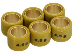 Rodillos contrapesos variador 6 unidades de 16x13 mm, 4,5 g