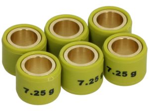 Rodillos contrapesos variador 6 unidades de 16x13 mm, 7,25 g
