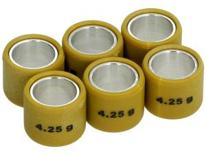 Rodillos contrapesos variador 6 unidades de 19x15,5 mm, 4,25 g