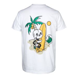 Camiseta Rock or die Good Vibes Hombre Blanca