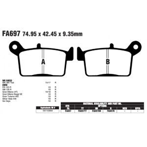 PASTILLAS EBC SWM RS125/GRAN MILANO
