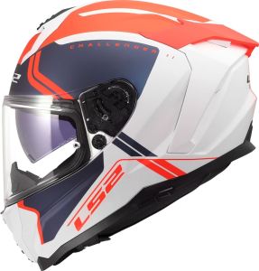 CASCO INTEGRAL LS2 FF817 CHALLENGER II TITAN WHITE BLUE RED