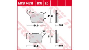 PASTILLA SINTER OFFROAD MCB743SI TRW