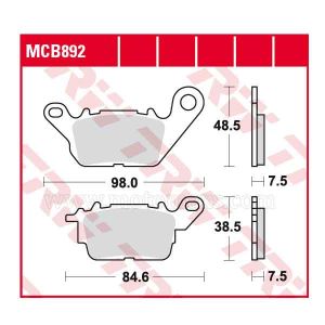 Pastillas de freno TRW LC YAMAHA GPD, N-MAX 125/155 2015-