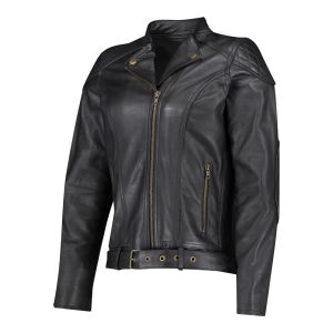 Chaqueta de moto de cuerdo de chica Electra negra
