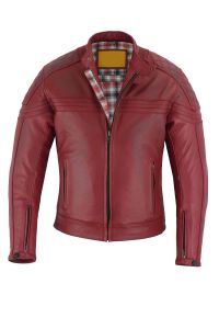 Chaqueta de moto de cuero Invictus Eros Roja