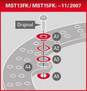 Kit de espaciadores solo para discos de BMW MST13FK