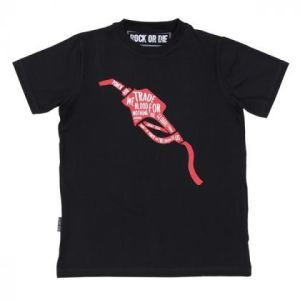 Camiseta Rock or die oil veins negra hombre