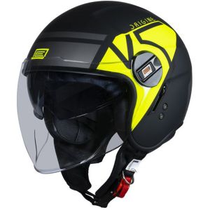 CASCO ORIGINE ALPHA V5 FLUO YELLOW/BLACK MATT (ECE22.06)