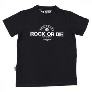 Camiseta Rock or die sex drugs negra hombre 