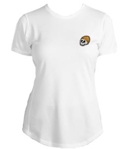 Camiseta Rock or die  Skull Ready Mujer Blanca 