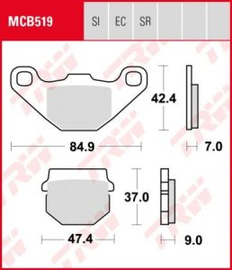 Pastillas De Freno Trw Suzuki Rm80-Kawa Kmx50