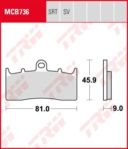 Pastillas De Freno Trw Sinter Bmw R 1200/1300R/Rt Ant.MCB736SV