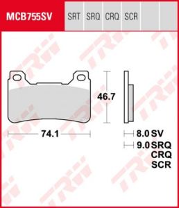 Pastillas De Freno Trw  Srq Circuito Y Entrenos Honda Cbr600/1000Rr 04-06 Ant.