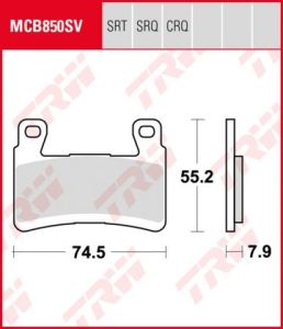 Pastillas De Freno Trw  Hypercarbon Racing  Honda Vtr1000 Spant.