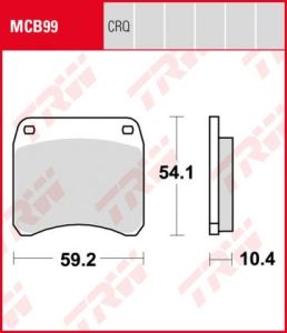 Pastillas De Freno Trw Ducati 750 Sport 74Ant.