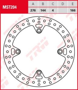 Disco de freno fijo TRW MST204