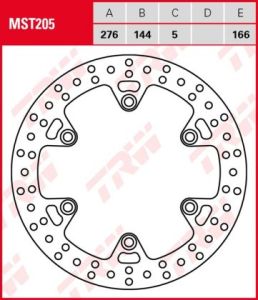 Disco de freno fijo TRW  MST205