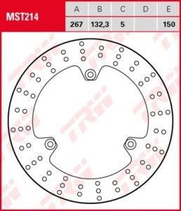 Disco de freno fijo TRW MST214