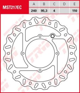 Disco de freno fijo OFF ROAD TRW  MST217EC