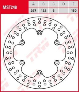 Disco de freno fijo TRW  MST248