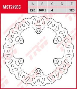 Disco de freno fijo OFF ROAD TRW  MST279EC