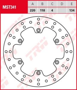 Disco de freno fijo TRW  MST341