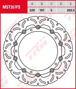Disco de freno flotante TRW  MST357FS