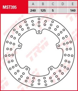 Disco de freno fijo TRW  MST395