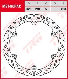 Disco de freno fijo RACING TRW  MST465RAC