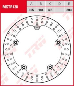 Disco de freno fijo BMW no necesita tornilleria adicional TRW  MSTR138