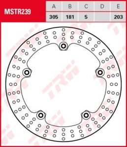 Disco de freno fijo BMW no necesita tornilleria adicional TRW  MSTR239