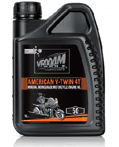 Bote 1 litro Aceite mineral  Vrooam American V-Twin 20W50 1 Litro