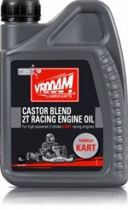Bote 1 litro Lubricante KART VROOAM Castor Blend 2T Racing Engine Oil