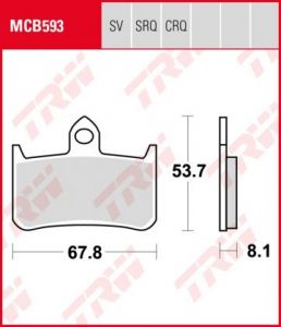 Pastillas De Freno Trw  Hypercarbon Racing Honda Cb 900 Hornetant.