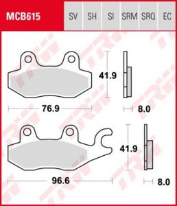 Pastillas De Freno Trw  Srq Circuito Y Entrenos Triumph Tiger 900Ant.Dx