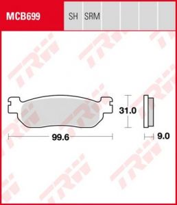 Pastillas De Freno Trw Yamaha Yzf R1-R6Post.