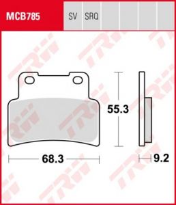 Pastillas De Freno Trw  Srq Circuito Y Entrenos Aprilia Rs125-Sl750-Mana 850 Ant.