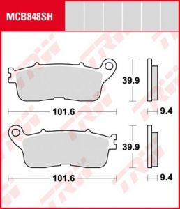 Pastillas De Freno Trw Sinter Honda Vfr1200 12-